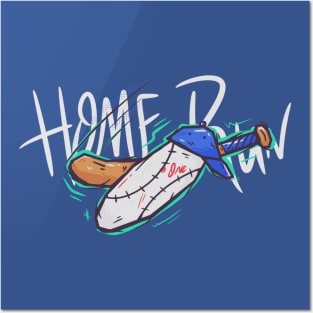 Baseball home run Posters and Art